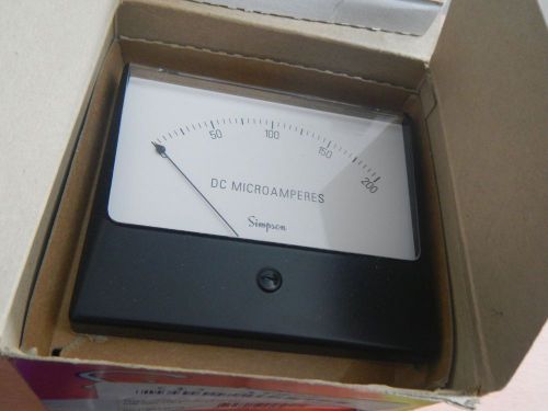 Simpson Model 1329A DC Microamperes Meter 0-200 DCUA