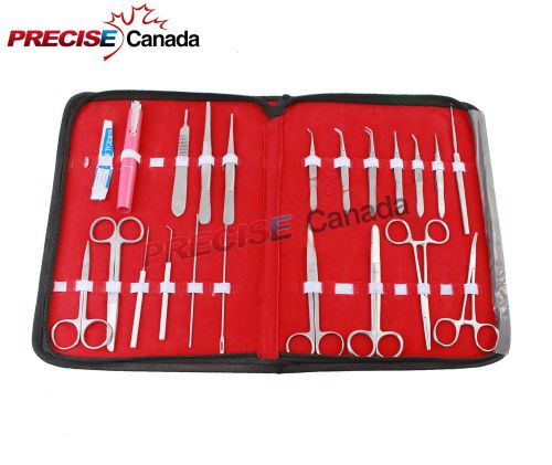 36 PC MEDICAL STUDENT DISSECTION KIT SURGICAL INSTRUMENT KIT W/SCALPEL BLADE #22