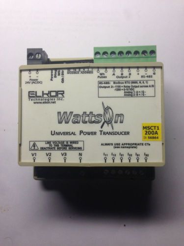 Elkor Watts On power transducer 200amp 3phase