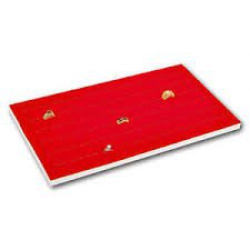 Ring Display Pad 72 Slot Jewelry Travel Red Insert New