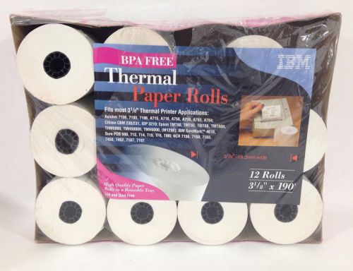 11 Rolls IBM Thermal Cash Register Adding Machine Paper, 3 1/8 x 190&#039;