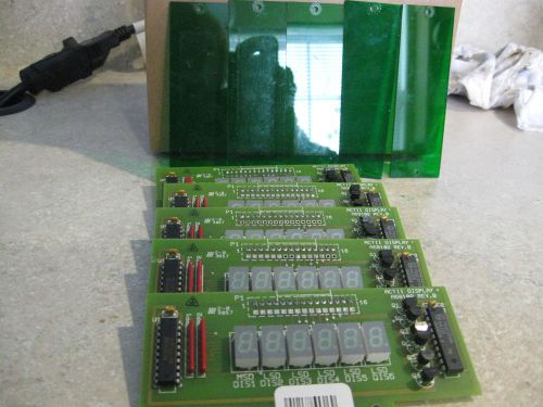 5 Card Reader Display Boards, &amp; 5 Green Lenses