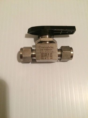 SWAGELOK SS-43GS6 Ball Valve, 1.5 Cv, 3/8 in.