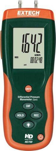 Extech HD700 Differential Pressure Manometer - 2PSI