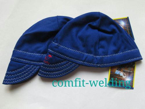 Lot of 2 welding welder protective hat cap welder flame retardant cotton weldas for sale