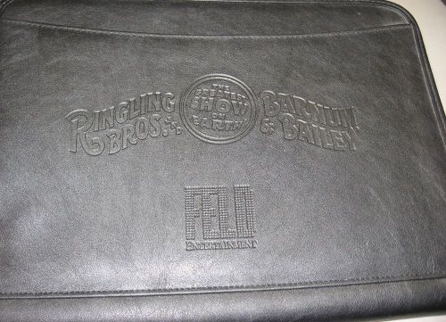 Genuine Leather Black Zip Around Portfolio 10X13 Leeds Notebook Organizer Binder