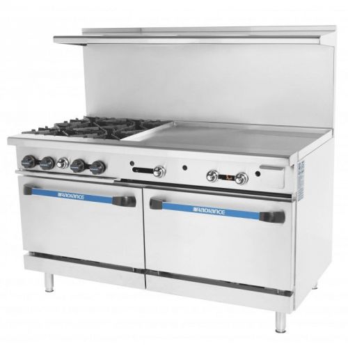 Turbo Air TARG-4B36G, 60-Inch 4-Burner Gas Range with 36-Inch Griddle, CSA