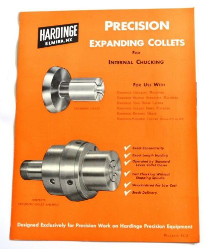 HARDINGE EC-2 PRECISION EXPANDING COLLETS FOR INTERNAL CHUCKING BROCHURE