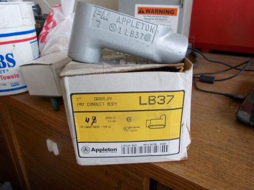 NEW BOX OF 4 APPLETON CONDUIT BODY 1&#034; LB37