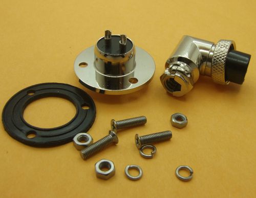 GX16 2 Pin Aviation plug Right Angle Disc flange assembles XLR 16mm Installation