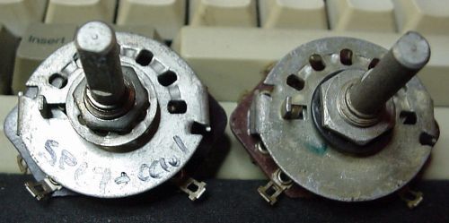 Rotary Switches NOS Lot of 2 SP6T plus Full CCW NC otherwise NO #1