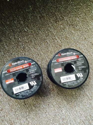 2pcs RadioShack100 Foot Roll White Telephone Wire 26 Gauge 4 Conductor*BRAND NEW