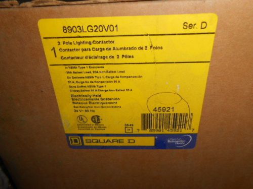 Square D 8903LG20V01 LIGHTING CONTACTOR 600VAC 30A L