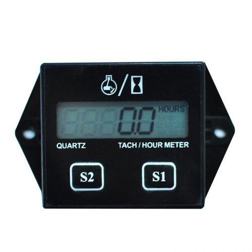 Spark plugs engine digital tach hour meter tachometer gauge motorcycle atv for sale