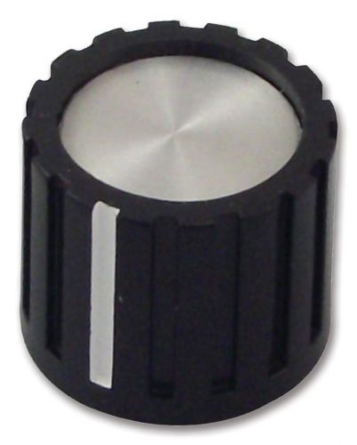 CF-X5-M-S(6.4)E KNOB PLASTIC 16MM AL CAP