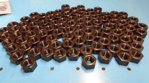 Free Ship, 100 Count Lot, 5/8-11 Plain Grade 2H Hex  Nuts - Plain Steel Black