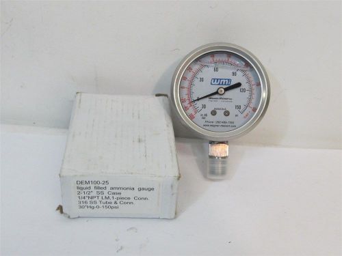 Wagner-meinert dem100-25, 2.5&#034; silicone filled ammonia gauge for sale