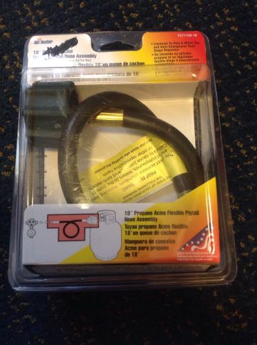 Mr. heater 18&#034; acme flexible propane hose f271158-18 1/4&#034; inverted male flare for sale