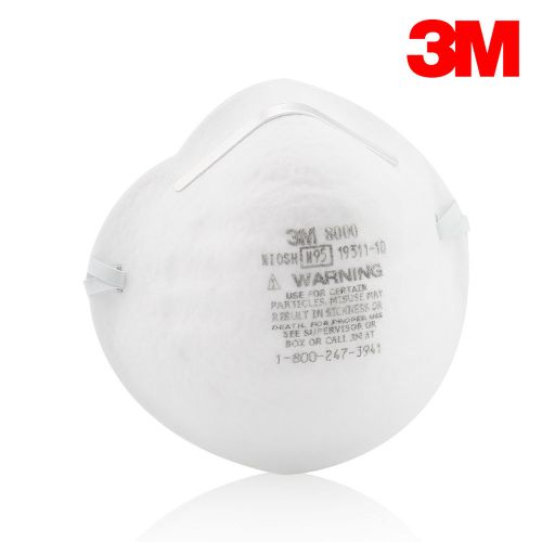 3M 8000 THREE BOXES - 90 MASKS!! N95 Particulate Respirator Masks DUST ALLERGENS