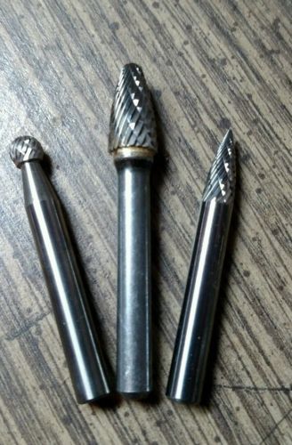 Tungsten carbide burr set