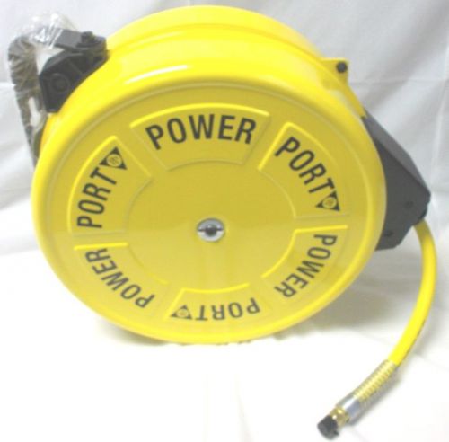 POWER PORT CMHR 3538-ORS 3/8 x 35FT PVC 300PSI AUTO REWIND HOSE REEL +HOSE USA