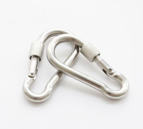 Stainless Steel  Screw-Lock Carabiner Spring Snap Hook  304SS