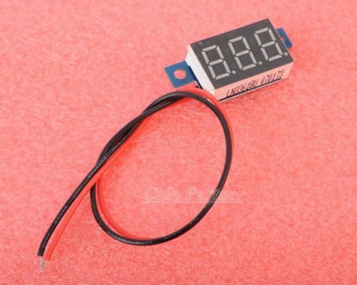 1 Slim Digital Voltmeter 3.3V -17V Blue LED Lithium Battery Vehicles Panel Meter