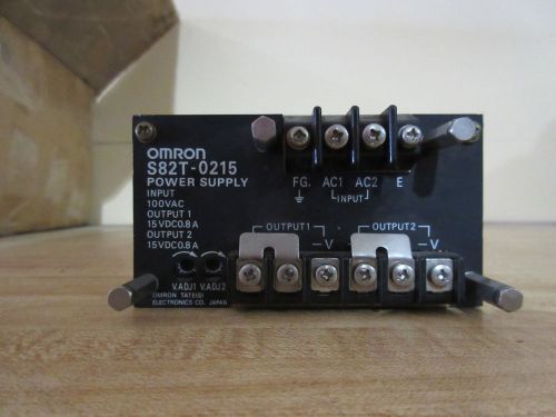 OMRON S82T-0215 15 VDC POWER SUPPLY 100 VAC INPUT