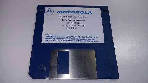 Motorola SYNTOR X 9000 Radio Service Software RVN4008D   RSS