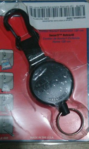 KEY-BAK 0488-803 Key Reel, 48 In, Kevlar Cord, Carabineer