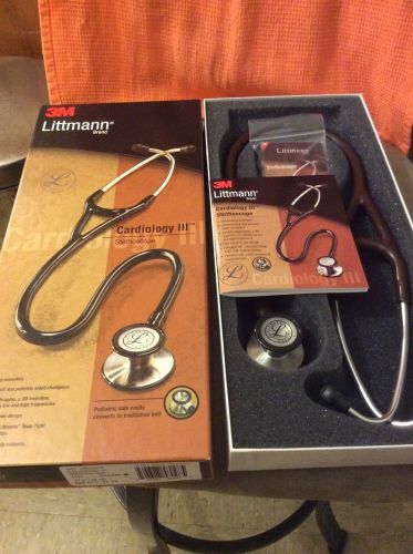 3M LITTMANN CARDIOLOGY III  STETHOSCOPE CHOCOLATE 27 in / 68 cm NEW