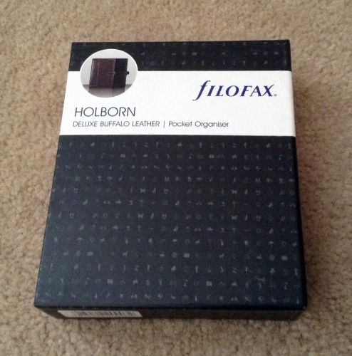 Filofax pocket size holborn black, brand new for sale