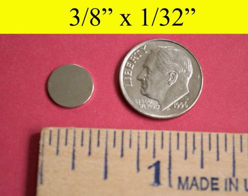 200 neodymium rare earth magnets 3/8&#034;x1/32&#034;, great for crafts too for sale