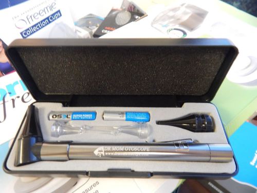 Dr Mom Stainless LED Otoscope Otoscopes with Hard Case