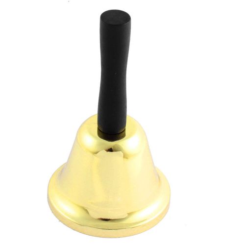 School Teacher Restaurant Eatery Dinner Order Hand Bell Call Handbell Gold Tone