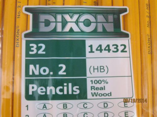 32-PK Dixon No. 2 pencils with Bonus XTRA Sharpener. PLEASE SEE ITEM DESCRIPTION