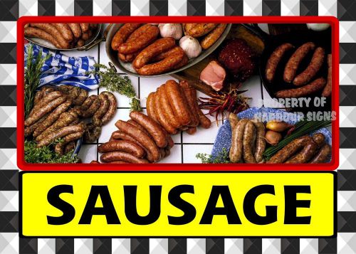 Sausage Decal 14&#034; Deli Catering Fresh Market Restaurant Food Truck Concession