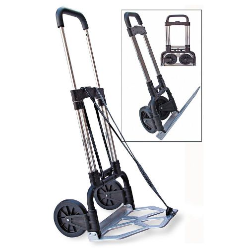 Portable Slide-Flat Cart, 275lbs, 18 3/4 x 19 x 40, Black/Chrome AB641919