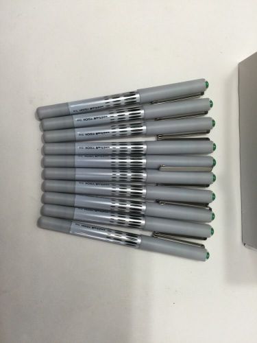 Uni-ball® Vision Rollerball Pens, 0.7 mm, Fine Point, Gray, Set of 10 Green