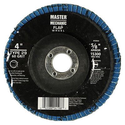 DISSTON COMPANY 4-Inch 60-Grit Zirconia Flap Disc