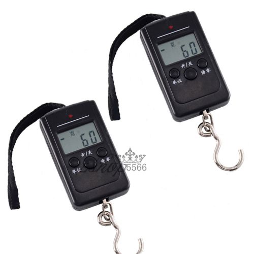 2PCS Pocket Portable Electronic Digital Hanging Household  Fishing Hook Scale