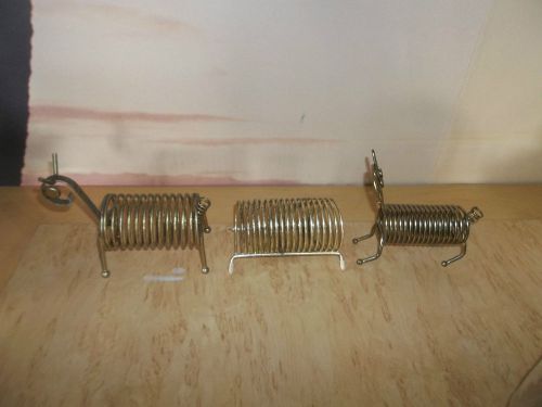 Lot of 3 Metal Coiled Letter Holders for Desk Top Kitsch Kitty Cat Horse plain