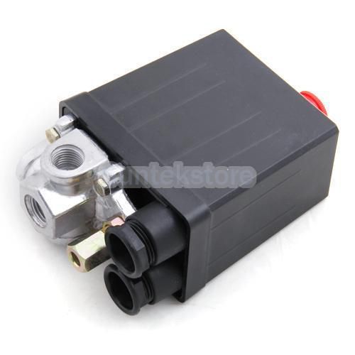 Black 240V 16A Air Compressor Pressure Switch Control Valve  ON/OFF 90-120PSI