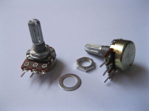 12 pcs C20K Potentiometer Pots 20mm Shaft Split 3pin