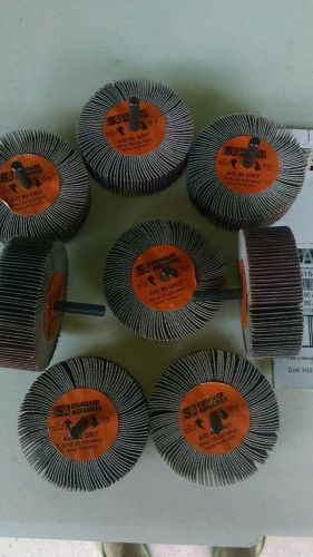 (8) 2x1x1/4 Standard Abrasives 80 grit Flap Wheel