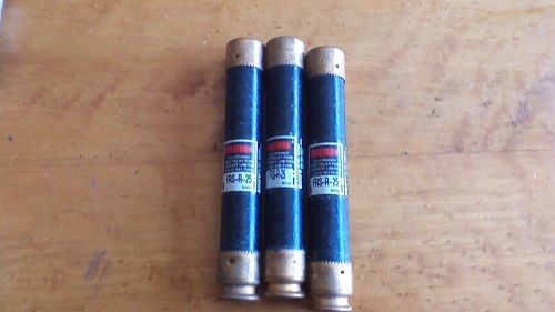LOT OF 3-Fusetron FRS-R-25 Dual Element Time Delay Fuse