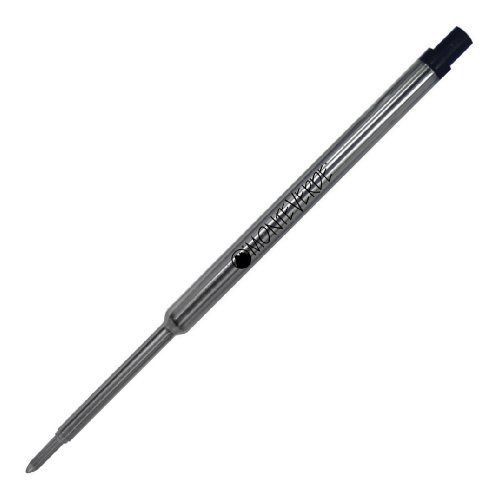 Monteverde Capless Gel Refill To Fit Waterman Ballpoint Pens, Fine, Black, 6