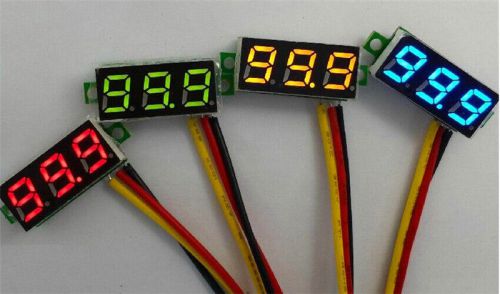 0.36&#034; Mini DC 0-100V Red LED 3-Digital Display Voltage Voltmeter Panel X 10PCS