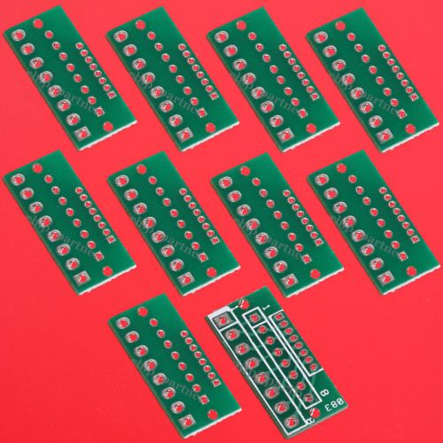 10PCS PinBoard 1.27MM 2.0MM 2.54MM 8Pin Converter for Wireless Module