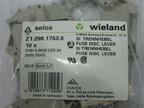 WIELAND fuse disconnect lever Z1.298.1753.0 sealed bag of 10 pcs. with LED